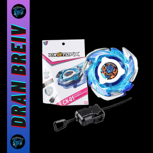 Arena-X Dran Brave S6-60V CX-01 Battle Top with Launcher Set Spinning Toy Metal Fighting Game Gift