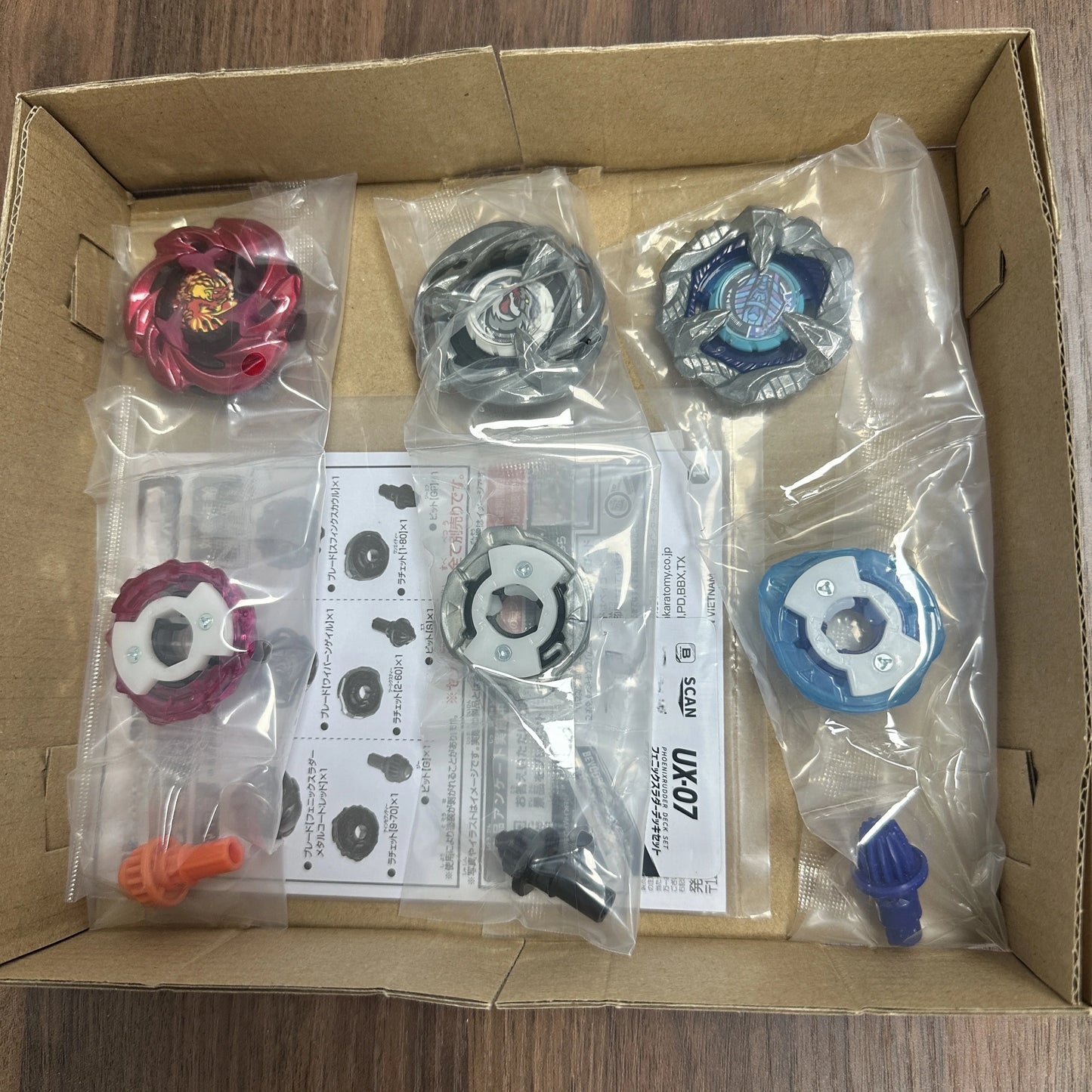 Arena-X beyscollector BEYS  UX-00 Battle X Aero Pegasus 3-70A BEYS X UX-07 Phoenix Rudder Deck Set