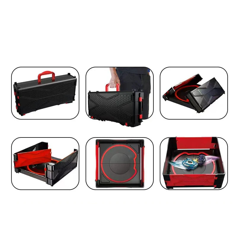 Foldable BX Bey X Clash and Carry Beystadium Battle Arena Stadium for Gyro Metal Top Fighting Game Christmas Gift