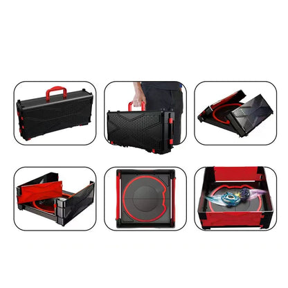 Foldable BX Bey X Clash and Carry Beystadium Battle Arena Stadium for Gyro Metal Top Fighting Game Christmas Gift